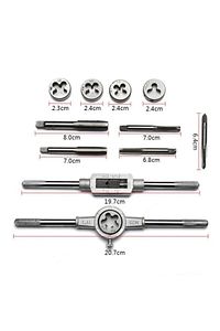 12 Parça Klavuz Pafta Seti Metrik Set M6-m12 Arası 12li Takım Full Set. ürün fotoğrafı