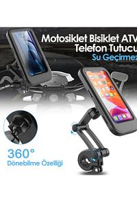 Mıknatıslı Motorsiklet Bisiklet Telefon Su Geçirmez Tutucu Kılıf Motor Tutacağı 360 Dönebilen ürün fotoğrafı