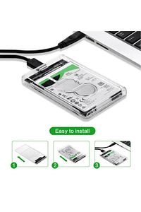 2135 2.5" Hdd Kutusu Usb 3.0 Sata Harici Harddisk Kutusu Ssd Hard Disk Şeffaf ürün fotoğrafı