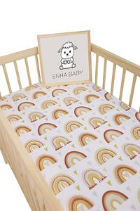 %100 Pamuk Ranforce Kumaş Lastikli Bebek Çarşafı,beşik Ve Park Yatak Çarşafı(70X110X5)(60X120X10) ürün fotoğrafı