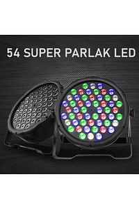 Sese Duyarlı Rgb Led 1 Watt 54x3 Led Par Sahne Işığı-parti, Disko,restoran, Bahçe, Park Plaza Vb. ürün fotoğrafı