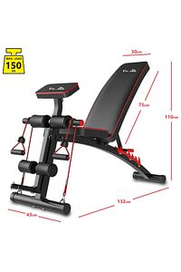 V-FIT BY VOIT D208 Katlanabilir Incline/decline Ayarlanabilir Sırt Açılı Mekik ve Ağırlık Sehpası ürün fotoğrafı