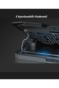 Sx-35 Snower 6 Fanlı 9-15,6 Inç Notebook Laptop Soğutucu Stand Telefon Standlı 2800rpm ürün fotoğrafı