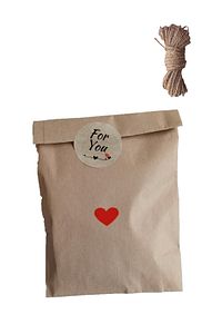 100 Adet Kalın Kraft Hazır Hediye Paket Ip Hediyeli 13x20cm (ZARF TABANLI) Ambalaj Kağıdı ürün fotoğrafı