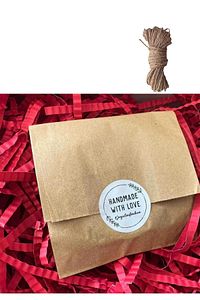 100 Adet Kalın Kraft Hazır Hediye Paket Ip Hediyeli 13x20cm (ZARF TABANLI) Ambalaj Kağıdı ürün fotoğrafı