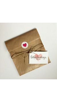 100 Adet Kalın Kraft Hazır Hediye Paket Ip Hediyeli 13x20cm (ZARF TABANLI) Ambalaj Kağıdı ürün fotoğrafı