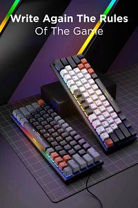 Tk-06 Siyah Mekanik Blue Switch Rgb Işıklı Kablolu Q Klavye ürün fotoğrafı