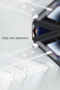 By Woyax Iphone 6 6s 7 8 X Xs Xr 11 12 13 14 Pro Max Plus Hızlı Şarj Kablosu Usb To Lightning Beyaz ürün fotoğrafı