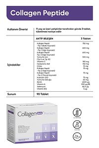 5 Tip Premium Kolajen 90 Tablet X 1500mg Biotin & Multivitamin ürün fotoğrafı