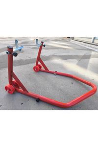 Motosiklet Kaldırma Sehpası (Paddock Stand) kırmızı V aparat ürün fotoğrafı