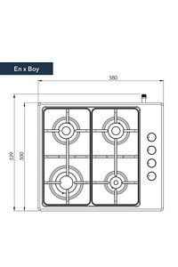 KO 420F Doğalgazlı Set Üstü Ocak - Inox ürün fotoğrafı