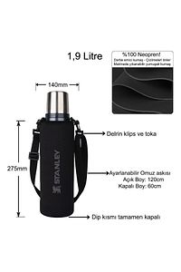 Neopren Termos Kılıfı Ve Omuz Askısı - 1.9 Lt Klasik ürün fotoğrafı