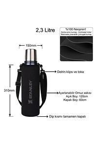 Neopren Termos Kılıfı Ve Omuz Askısı - 2.3 Lt Klasik ürün fotoğrafı