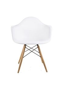 Lisa Beyaz Kolçaklı Eames Sandalye - Cafe Balkon Mutfak Sandalyesi ürün fotoğrafı