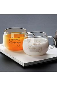 Good Morning 400 ml 2'li Cam Kupa Magnolya Bardağı 13769 ürün fotoğrafı