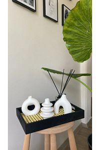 10 Cm Minimal Vazo Set 3'lü Bohem Biblo Minyatür Dekoratif Vazo ürün fotoğrafı