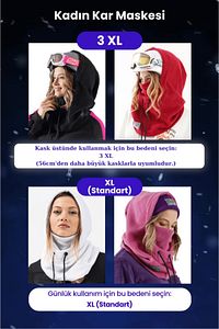 Kadın Ekru Polar Rüzgar Geçirmez Kar Maskesi Balaklava Şapka Atkı Boyunluk Kar Maskesi ürün fotoğrafı