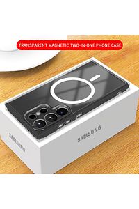 Samsung Galaxy S24 Ultra Kılıf Kamera Çıkıntılı Magsafe Wireless Şarj Sert Şeffaf Kapak (Uyumlu) ürün fotoğrafı