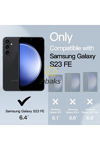 Samsung Galaxy S23 FE Kamera Çıkıntılı Magsafe Wireless Şarj Sert Şeffaf Darbe Emici Kapak (Uyumlu) ürün fotoğrafı