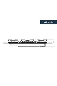 KO-50 OAHDF Ankastre Cam 5'li Wok Gözlü Ocak - Siyah ürün fotoğrafı