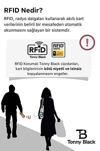 Orijinal Otomatik Mekanizmalı Kutulu Rfid Korumalı Hırsızlık Engelleyici Para & Kartlıklı Cüzdan ürün fotoğrafı