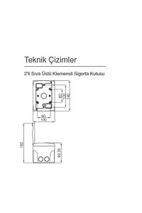 Sigorta Kutusu Sıva Üstü 2 Li 63102 ürün fotoğrafı