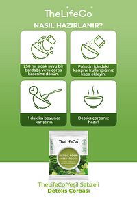 Katkısız Yeşil Sebzeli Detoks Çorbası Karışımı 21 G (DÜŞÜK KALORİLİ, VEGAN, GLÜTENSİZ) ürün fotoğrafı
