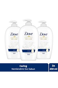 Nemlendirici Sıvı Sabun Caring 1/4 Nemlendirici Krem Etkili 450 ml X3 Adet ürün fotoğrafı