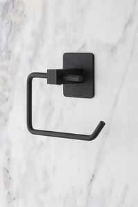Kare Yapışkanlı Siyah Açık Tuvalet Kağıtlığı Wc Kağıtlık Tutucu ürün fotoğrafı