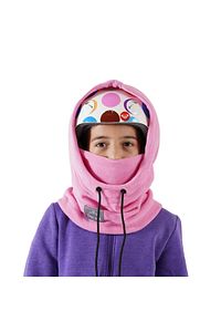Kız Çocuk Pembe Polar Balaklava Kar Maskesi Boyunluk Şapka Atkı Bir Arada ürün fotoğrafı