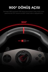 V902 Ps4/pc/xboxone/xbox360 /xbox Series S Uyumlu 3 Pedallı Oyuncu Direksiyonu ürün fotoğrafı