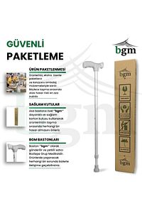 Baston Ayarlanabilir Denge Bastonu - Açık Gri - Asa Alüminyum Yüksek Kalite ürün fotoğrafı