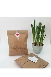 100 Adet Kalın Kraft Hazır Hediye Paket Ip Hediyeli 13x20cm (ZARF TABANLI) Ambalaj Kağıdı ürün fotoğrafı