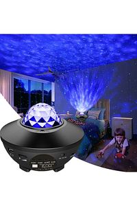 Yıldızlı Projeksiyon Tavan Bulutsu Galaxy Lazer Işıklı Disko Topu Bluetooth Hoparlör Parti Led Lamba ürün fotoğrafı