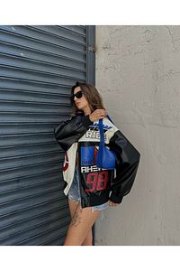 TREND MOTORCU DERİ CEKET ürün fotoğrafı