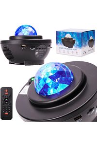 Yıldızlı Projeksiyon Tavan Bulutsu Galaxy Lazer Işıklı Disko Topu Bluetooth Hoparlör Parti Led Lamba ürün fotoğrafı