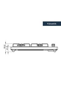 KO 420F Doğalgazlı Set Üstü Ocak - Inox ürün fotoğrafı