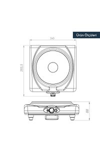 Siyah Elektirikli Setüstü Hotplate Ocak ürün fotoğrafı
