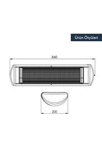 Ex 23 2300w Infrared Isıtıcı ürün fotoğrafı