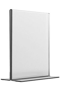 Heroglas(10 ADET) A4 T Tipi Dikey Masa Üstü Şeffaf Pleksi / Föylük-Fiyatlık-Menü-Broşürlük ürün fotoğrafı