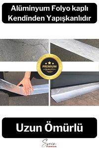 Su Geçirmez Sızdırmaz Alev Geciktirici Dayanıklı Sakız Bant 48 Mm X 2 Mt Alüminyum Tamir Bandı ürün fotoğrafı
