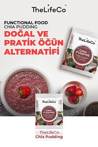 Chia Pudding 57 G (YÜKSEK LİF KAYNAKLI PUDDİNG KARIŞIMI DÜŞÜK KALORİLİ VEGAN, GLÜTENSİZ) ürün fotoğrafı