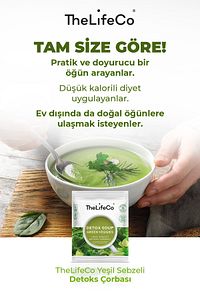 Katkısız Yeşil Sebzeli Detoks Çorbası Karışımı 21 G (DÜŞÜK KALORİLİ, VEGAN, GLÜTENSİZ) ürün fotoğrafı