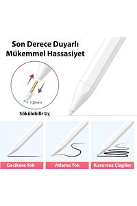 İpad Air Pro Mini Tüm Modeller Ile Uyumlu Avuç Içi Reddi Stylus Yazı Çizim Kalemi ürün fotoğrafı