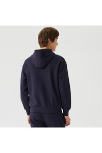 Unisex Relax Fit Kapüşonlu Baskılı Lacivert Sweatshirt ürün fotoğrafı
