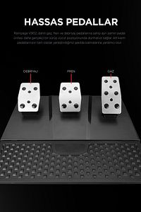 V902 Ps4/pc/xboxone/xbox360 /xbox Series S Uyumlu 3 Pedallı Oyuncu Direksiyonu ürün fotoğrafı