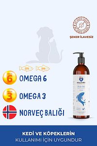 Kedi Ve Köpekler Için Omega 3 Ve Omega 6 Takviyeli Balık Yağı Fish Oil 200 ml ürün fotoğrafı