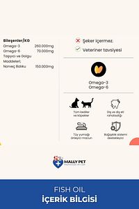 Kedi Ve Köpekler Için Omega 3 Ve Omega 6 Takviyeli Balık Yağı Fish Oil 200 ml ürün fotoğrafı