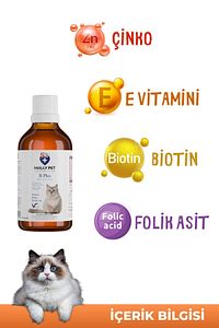 Kediler Için Tüy Dökülmesi Engelleyici Tüy Sağlığı Damlası Plus B For Cats 50 ml ürün fotoğrafı