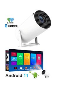 Projeksiyon Cihazı Taşınabilir Sinema Projeksiyon 720p Ev Sineması Bluetooth Android 11 Akıllı Proje ürün fotoğrafı
